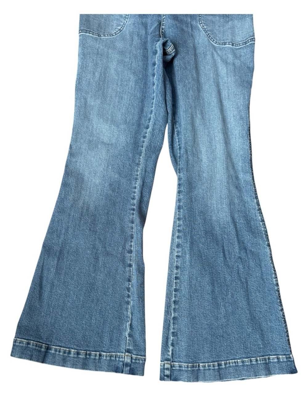Women’s Vintage Lee Classic Flare Denim Overalls - Picture 2 of 5
